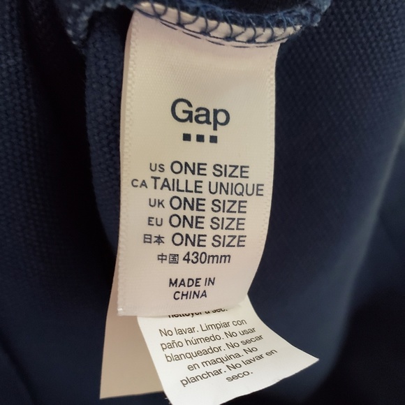 GAP "SEAS THE DAY" BLUE DENIM SHOPPING TOTE - Picture 3 of 7